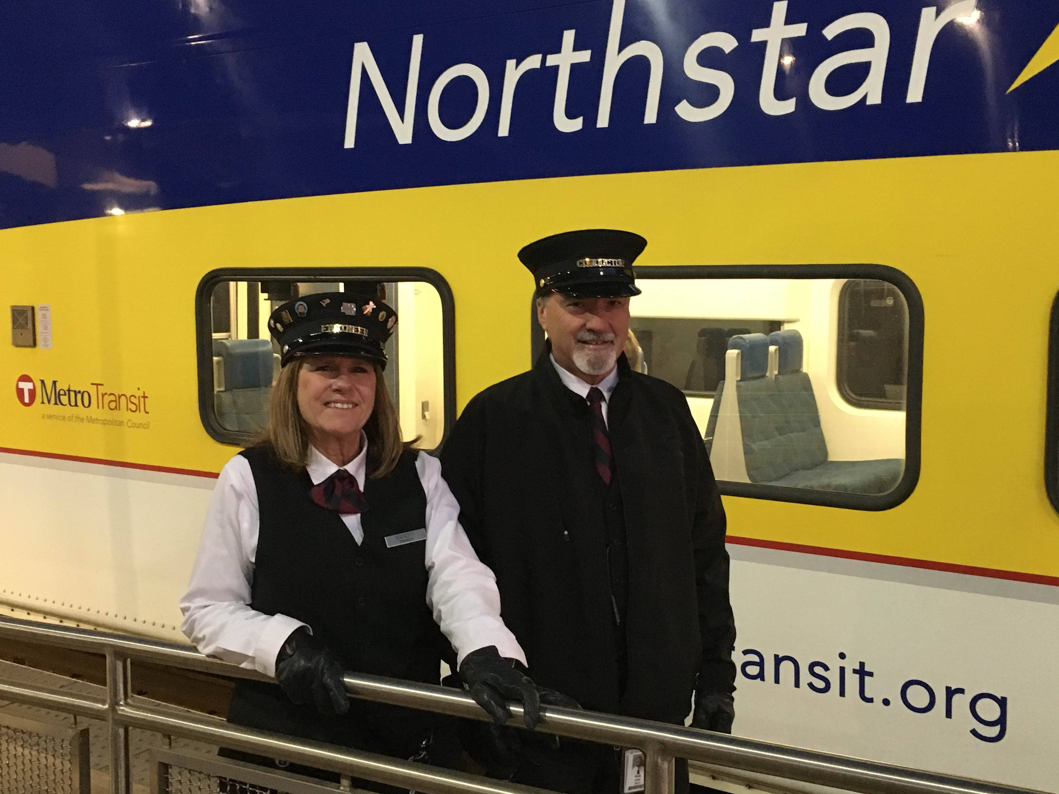 Locomotive Engineer Sandra Lemke and husband, conductor Paul Lemke